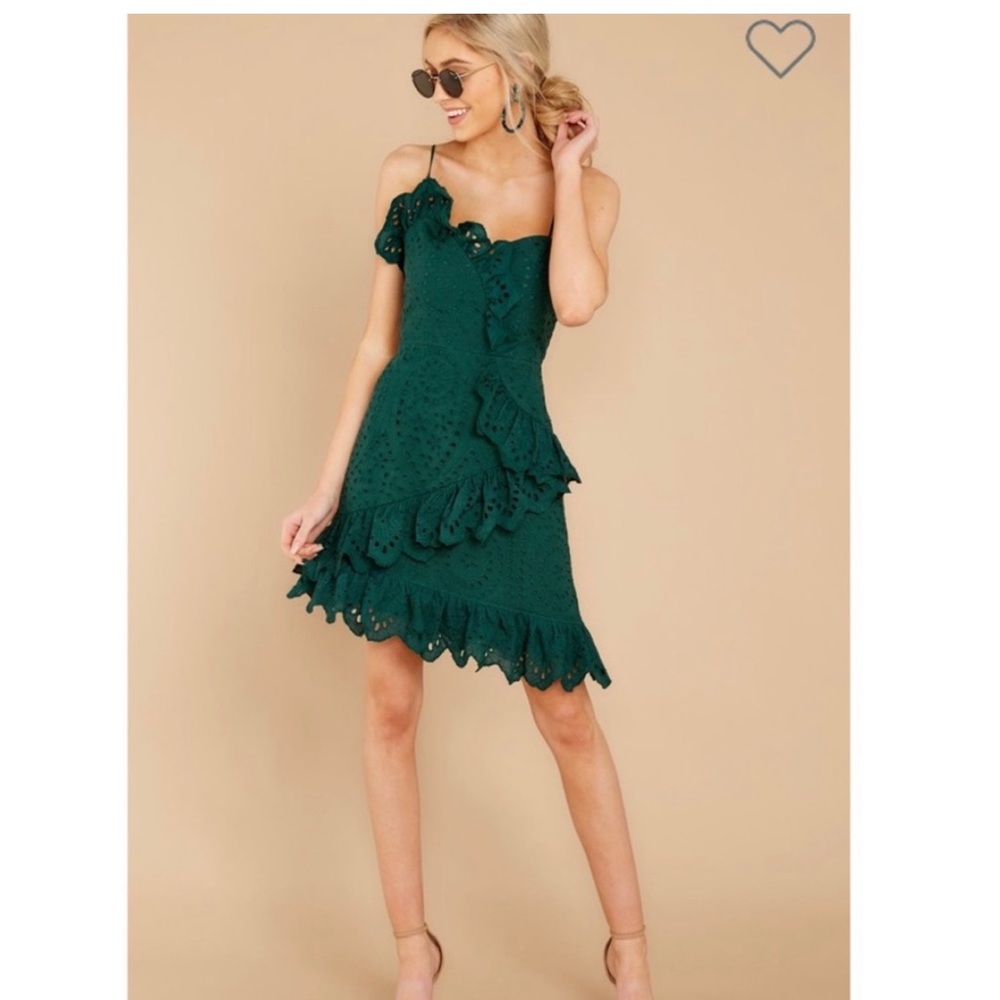 Brand new emerald green A line dress